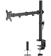 BONTEC Adjustable Single Monitor mount for 13 to 34 screens, Ergonomic Gas Spring Arm Stand with ...