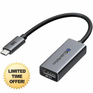 Cable Matters 80Gbps USB C to DisplayPort 2.1 Adapter