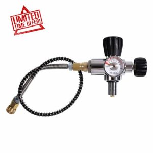 TUXING 4500PSI High Pressure PCP Paintball Fill Station Stainless Steel Valve HPA CO2 Tank DIN Charging System Black M18*1.5