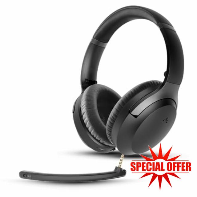Avantalk Aria 3 - Bluetooth 5.3 Noise-Cancelling Headset with Mic for Work Calls & Music