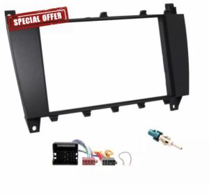 MOTORGUARD Stereo Double Din Facia Fascia Kit Surround For Mercedes C-Class W203 2004-2007