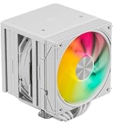 upHere gaming UE2T6 White CPU Air Cooler, Dual-Tower 6×Ф6mm Heatpipes CPU Cooler, Dual PWM 120mm ...