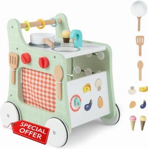 6 in 1 Wooden Baby Walker