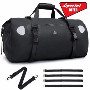 Haimont Large Duffel Bag Waterproof Heavy Duty Roll Top Travel Duffle Bag with Durable Straps and Handles for Boating