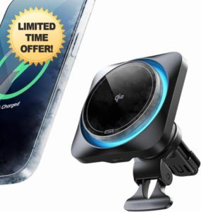 ESR for Qi2 15W MagSafe Car Mount Charger CryoBoost Phone Cooling