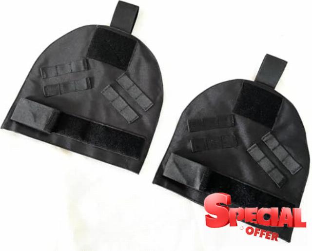 New Airsoft Paintball Tactical Molle Shoulder Pads Shoulder Protector Guards Pads Vest Extension Kit Set Black 1000D Nylo