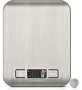 CROWNFUL Food Scale, Digital 11lb Kitchen Scale with Batteries, 5 Units with Tare Function, Weigh...