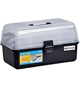 MEIJIA Portable Stainless Steel Tool Storage Box, Organizers With Mental Latches And Detachable T...