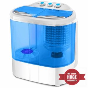 Display4top Electric Mini Portable Compact 3.6KG Capacity Washer Washing Machine Spin Dryer Laundry(Blue)            [Energy Class A]