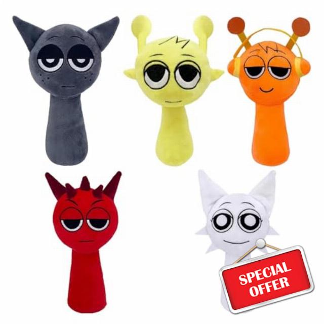 Sprunki Plush | 5Pcs 7.9in Sprunki Wenda Plushies Figure | Wenda Horror Game Stuffed Animal Doll | Cute Cartoon Anime Games Sprunki Plush Toy | Soft Plushie Pillow For Fans Kids Adults
