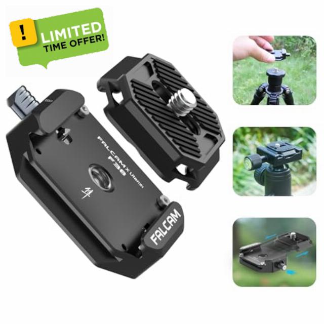 ULANZI F38 Camera Quick Release Plate w 1/4" to 3/8" Screw Thread