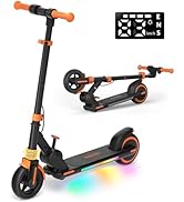 Electric Scooter for Kids Ages 6-12, iScooter S6Pro Kids Electric Scooter, 16KM/H Top Speed, 15KM...