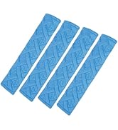 INFINAUTO 4 Pcs Plush Blue Car Seat Belt Protector Shoulder Strap Pads Covers Stylish Design