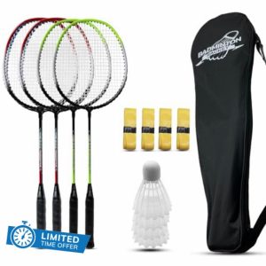 Magicorange Badminton Rackets Set of 4 for Outdoor Backyard Games