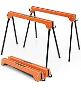 COSTWAY 120cm Adjustable Workbench, 10-Level Height Rolling Garage Work Bench with 4 Lockable Cas...