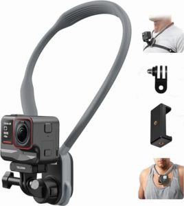 TELESIN° Quick Release Neck Mount for DJI Osmo Action 5 Pro/4 GoPro Hero 13 12 11 10 Insta360 Samsung