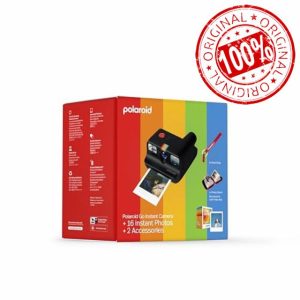 Polaroid Go Generation 2 - Mini Instant Camera Black + Film Bundle (16 Photos Included) and Go Accessories (Photo Album+Wrist Strap) - 6541