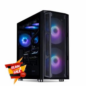 HORIZON Gaming PC Tower | Ryzen 7 5700X | RTX 4070 SUPER 12GB | 32GB 3200Mhz RAM | 2TB NVME SSD | 750W GOLD PSU | AIO Liquid Cooler | ARGB Black Gaming Computer Case | WiFi | Windows 11 - [NEW 2024]