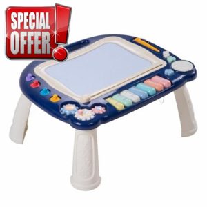 Warmiehomy Magnetic Drawing Board 40x33cm Drawing Pad for Kids with Handle & Stand