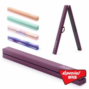 ZELUS 7 ft. 210cm Foldable Gymnastics Balance Beam