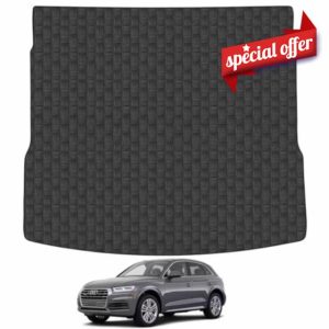 CAR MAT CO Boot Liner for Audi Q5/ SQ5 (2017-Onwards) Heavy Duty Rubber Tailored Fit Car Boot Mat Protector Dog Friendly Black Custom Fitted Premium Dirt