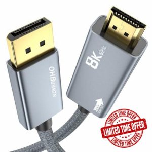 OHBUYAGN 8K DisplayPort to HDMI Cable