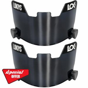 LOKIYS 2Pcs Football Visor - for Youth Football Helmets & Adult Football Helmets