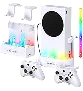 Charger Stand with Cooling Fan for Xbox Series S Console and Controller,Vertical Dual Charging Do...
