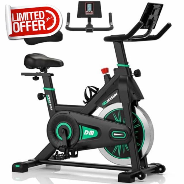 DMASUN Exercise Bike Professional with Large Tablet Holder & Comfortable Seat