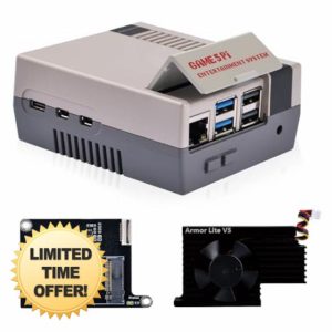 GeeekPi Game5Pi Case with M.2 NVMe PCIe Board N08 and Armor Lite V5 Active Cooler for Raspberry Pi 5