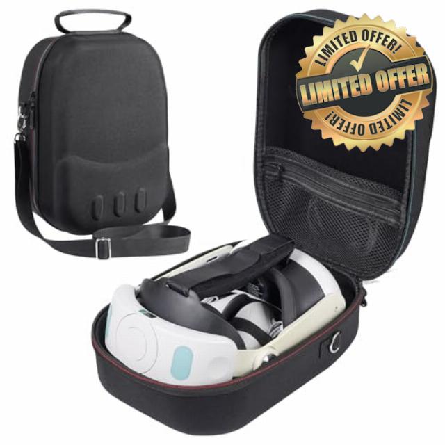 ANMIEL Hard Carrying Case for Oculus/Meta Quest 3 Fits Official VR Headset with Elite Strap & Quest 3 VR Accessories