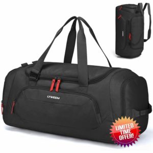 Lyweem Mens Sports Gym Bag with Shoes Compartment and Wet Pocket
