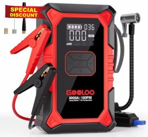 GOOLOO A3 Jump Starter with Air Compressor