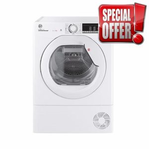 Hoover H-DRY 300 HLE H9A3TE-80/N Wifi Connected 9Kg Heat Pump Tumble Dryer - White - A+++ Rated            [Energy Class A+++]