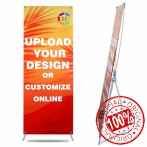 Custom Banners Personalised X Banner Stand Vinyl Custom Banner For Business Retractable Large Banners And Signs Customise Customisable Vertical Pop Up Banner Event Dispaly Photo Logo Banner Holde