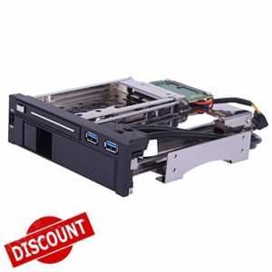 KOSINGNA Dual Bay 3.5" 2.5" Inch SATA III Hard Drive HDD & SSD Tray Caddy Internal Mobile Rack Enclosure Docking Station with USB 3.0 Port Hot Swap
