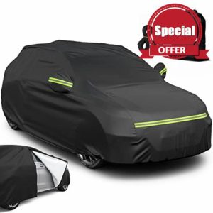 Favoto SUV Car Cover Waterproof - Custom Fit for Volkswagen Tiguan (2017-2024) All Weather for Automobiles Outdoor with Reflective Stripe Snow Sun Dust UV Protection Full Exterior Cove