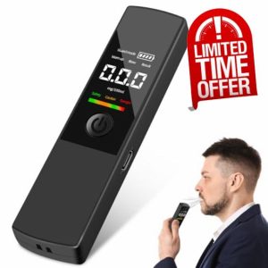 Dittybuy Alcohol Breathalyzer Tester - UK Breathalysers Portable Digital LCD Screen Alcohol Test Kit