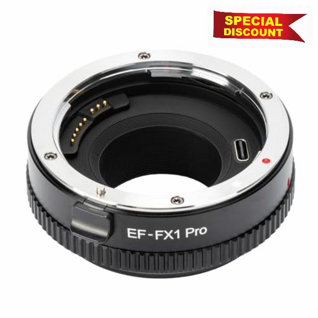 VILTROX EF-FX1 PRO Auto Focus Lens Mount Adapter Converter with Aperture Control Compatible with Canon EF/EF-S Lens to Fuji X-Mount Mirrorless Camera X-H1 X-PRO2 X-T2 X-T3 X-T1 X-T20 X-T10 X-E2 X-E1
