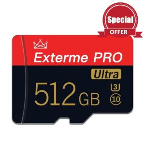 Micro SD Card 512GB MICRO SD Memory Cards with Card Adapter Class 10 512GB Micro SD Memory Cards High Speed TF Card 512GB for Smart-Phone