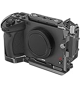 SMALLRIG Camera Leather Case with Wrist Strap, Vintage Style Leather Camera Half Case Kit, Alumin...