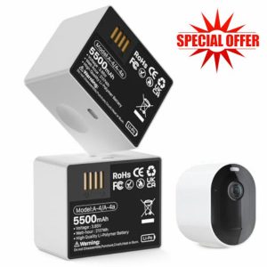 5500mAh Rechargeable Battery for Arlo Ultra/Ultra 2/Pro 3/Pro 4 Cameras