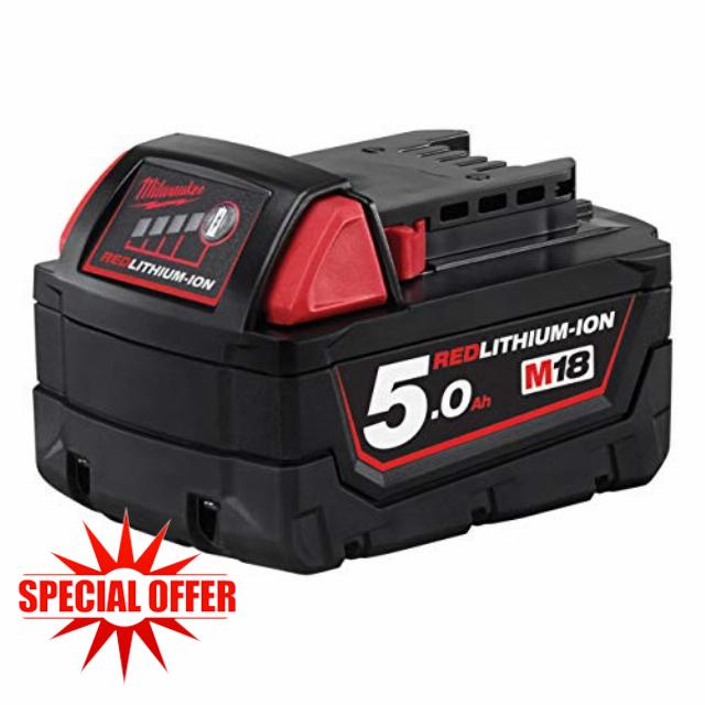 M18 B5 REDLITHIUM-ION™ Slide Battery Pack 18V 5.0Ah Li-ion