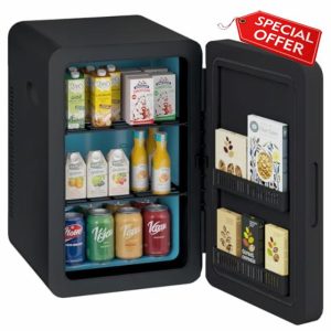 smilesun Mini Fridge 22Liter/30 Cans Cooler and Warmer Portable Mini Fridge for Bedroom with Adjustable Shelves
