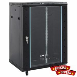 idaXL 15U Network Cabinet - 19" IP20 Rack - Cold-Rolled Steel - Lockable - 53x40x80cm