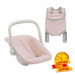 Olivia's Little World Polka Dot Princess Baby Doll Carrier & Car Seat Set