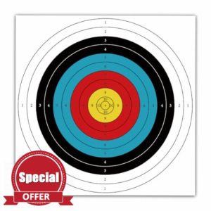 LONGBOWMAKER 60 * 60cm Archery Targets 20pcs Backyard Clear Targets Face Standard Targets Paper for Outdoor Archery Sport & Shooting
