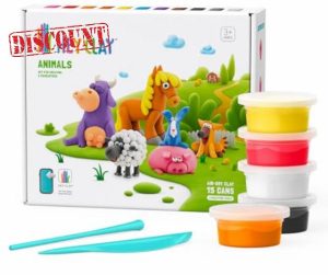 Hey Clay Set Animals 15Pack