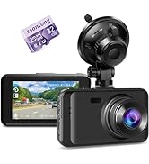 Dash Cam Front and Rear with Card FHD 1080P 3”IPS Screen Dual Camera Dash Cams DVR Car Driving Re...