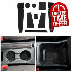 CDEFG Compatible with Seat Ibiza 6F / Arona 2017-2023 2024 Rubber Mats Centre Console Non-Slip Mats Non-Slip Rubber Mat Arona FR Accessories (Black)